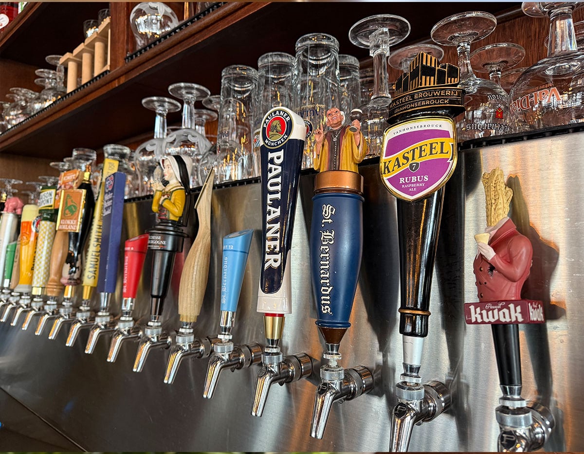 Beers on tap counter view